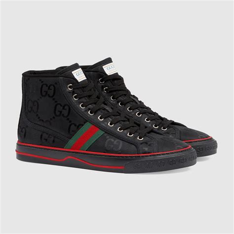 gucci black shoes mid|gucci shoes sneakers black.